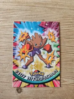 Topps Hitmonchan #107 Pokemon Card with Blue Logo Non-Holo TV Series - Image 1