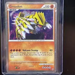 GROUDON SL4 *SHINY* POKEMON CALL OF LEGENDS ULTRA RARE HOLO FOIL TCG CARD 2010 - Image 1