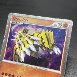 GROUDON SL4 *SHINY* POKEMON CALL OF LEGENDS ULTRA RARE HOLO FOIL TCG CARD 2010 - Image 3
