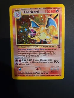 Pokemon TCG Charizard Base Set 2 Holo Unlimited Rare Card 4/130 - Image 1