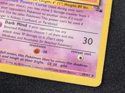 Gengar Unlimited Non Holo Rare 20/62 Pokemon Card 1999 Fossil WOTC MP - Image 5