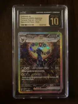 CGC PRISTINE 10 Umbreon ex SAR 217/187 Terastal Festival Japanese Pokemon Card - Image 1