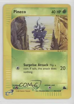 Pineco Reverse Foil Pokemon e-Card Series Skyridge #85 2003 - Image 1