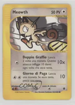 Meowth Italian Pokemon e-Card Series Expedition #121 2002 - Image 1