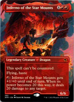 🔹 Inferno of the Star Mounts | Borderless | AFR #164 | LP | MTG Mythic Dragon - Image 1