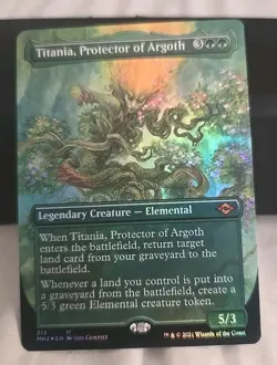 MTG Titania, Protector of Argoth *BORDERLESS FOIL* Modern Horizons 2 319 NM - Image 1