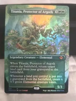 MTG Titania, Protector of Argoth *BORDERLESS FOIL* Modern Horizons 2 319 NM - Image 1