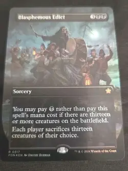 MTG *Blasphemous Edict Borderless Foil X1* (NM) Foundations - Image 1