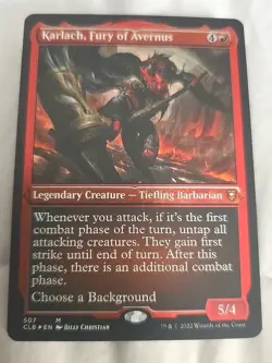 Karlach, Fury of Avernus (Foil Etched) #507 (NM) Baldur's Gate CLB Magic MTG - Image 1