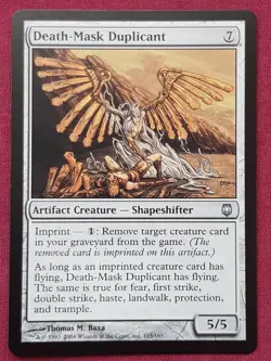 Magic The Gathering DARKSTEEL DEATH-MASK DUPLICANT artifact card MTG - Image 1