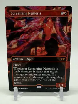 Screaming Nemesis (Borderless) [Duskmourn: House of Horror] Magic MTG - Image 1