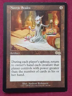 Magic The Gathering URZA'S SAGA NOETIC SCALES artifact card MTG - Image 1