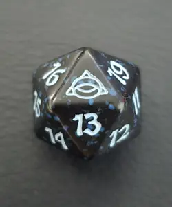 MTG D20 Spindown Life Counter Dice Lord of the Rings Edition Blue Die Magic - Image 1
