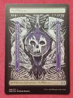 Magic The Gathering PHYREXIA ALL WILL BE ONE FOIL PHYREXIAN SWAMP land card MTG - Image 1