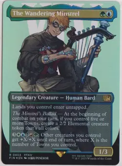 MTG The Wandering Minstrel (Borderless) Final Fantasy Foil (Japanese) - Image 1