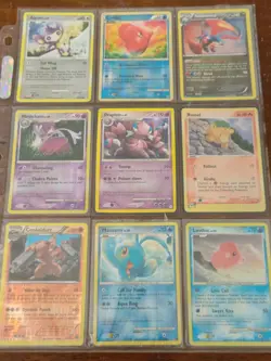 Lot of 9 Pokemon TCG Cards in Binder Page - Excellent Condition Mid-era - Image 1
