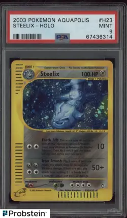2003 Pokemon Aquapolis #H23 Steelix Holo PSA 9 MINT - Image 1