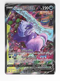 Alternate Art - Galarian Slowking V Pokemon Sword & Shield Chilling Reign #179 - Image 1