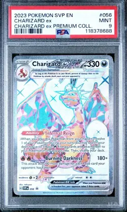 2023 POKEMON SVP EN-SV BLACK STAR PROMO 056 CHARIZARD EX PREMIUM PSA 9 - Image 1