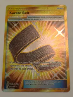 Karate Belt (Secret) 252/236 Sun & Moon Unified Minds Holo NM Near Mint Pokemon - Image 1