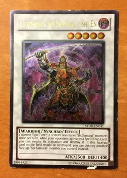 Yugioh Legendary Six Samurai - Shi En STOR-EN041 Ultimate Rare Vintage MP - Image 1