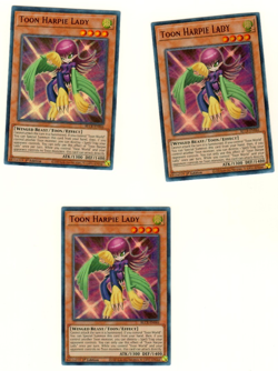 Set Of 3 Toon Harpy Lady BLCR-EN066 Foil 1st Edition Ultra Rare Yugioh - Image 3