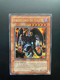 Yugioh Archfiend Of Gilfer JMP-EN003 Limited Edition Ultra Rare HP - Image 1