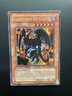 Yugioh Archfiend Of Gilfer JMP-EN003 Limited Edition Ultra Rare HP - Image 3
