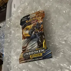 POKEMON SUN & MOON UNBROKEN BONDS Sealed 10-Card BOOSTER PACK (Lucario Art) - Image 1