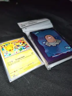 Digglets Cave Pokemon TCG Card Sleeves with Pikachu 2025 Worlds Trading Card - Image 2