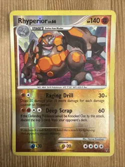 Rhyperior 10/147 Reverse Holo Rare Platinum Supreme Victors Pokemon Card DMG - Image 1
