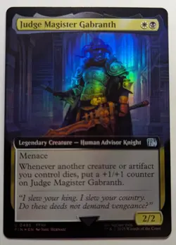 JUDGE MAGISTER GABRANTH Extended Art Foil-Final Fantasy MTG Magic: the Gathering - Image 1