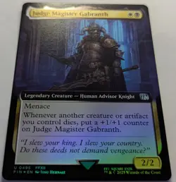 JUDGE MAGISTER GABRANTH Extended Art Foil-Final Fantasy MTG Magic: the Gathering - Image 2