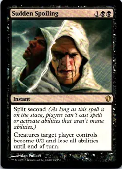 🕳 Sudden Spoiling | Commander 2013 | LP | MTG Instant | Black Board Trickery - Image 1