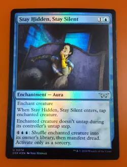 1x Stay Hidden, Stay Silent | FOIL | Duskmourn: House of Horror | MTG Magic - Image 1