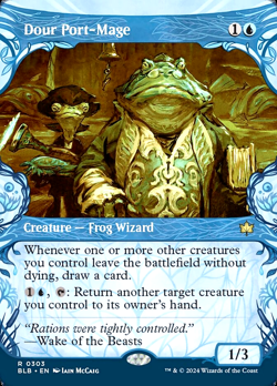 MTG Dour Port-Mage 303 Rare Foil Showcase Bloomburrow - Image 1