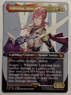 LIGHTNING, ARMY OF ONE Borderless #400 - Final Fantasy MTG Magic: the Gathering - Image 1