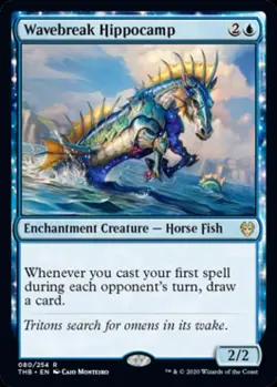 Wavebreak Hippocamp -Foil Light Play MTG Theros Beyond Death - Image 1