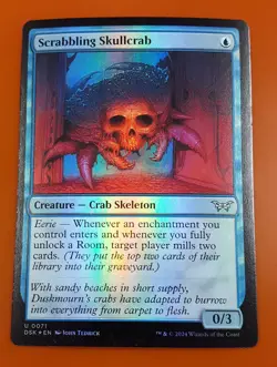 1x Scrabbling Skullcrab | FOIL | Duskmourn: House of Horror | MTG Magic Cards - Image 1