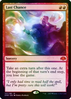 Mtg. Last Chance - Foil. Dominaria Remastered. Pack Fresh - Image 1