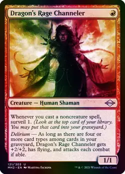 MTG Dragon's Rage Channeler (121/765) Modern Horizons 2 LP FOIL - Image 1