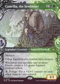 MTG Camellia, the Seedmiser 328 Rare Showcase Bloomburrow - Image 1