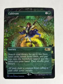 MTG Cultivate Borderless Foil Core Set 2021 En #317 NM - Image 1