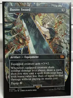 Buster Sword (Borderless) Final Fantasy NON FOIL # 351 MTG Alt Art - Image 3