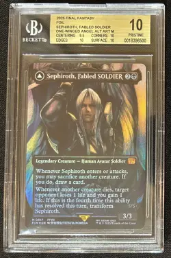 BGS Pristine 10 Sephiroth, Fabled SOLDIER 317 Foil MTG Final Fantasy Alt Art - Image 1