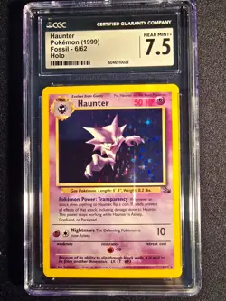 Pokemon TCG Haunter 6/62 Fossil Holo CGC 7.5 English (not PSA) - Image 1