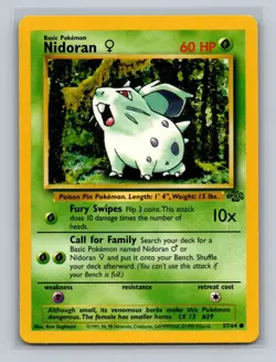 2x Pokemon Jungle (1x Nidoran & 1x Nidoran 1st Edition) Non- Holo LP - Image 4