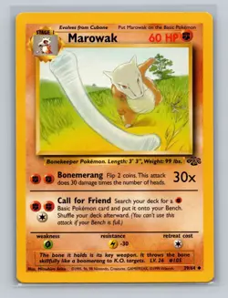 2x Pokemon Jungle 39/64 Marowak Card LP - Image 2