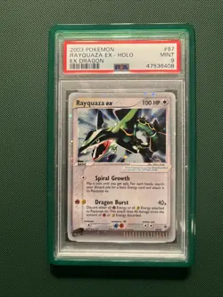 Pokemon Rayquaza Ex Psa 9 Mint Holo 2003 Dragon#97/97 Ultra Rare - Image 1