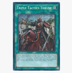 1x Triple Tactics Thrust RA03-EN072 Secret Rare NM 3 Available Yugioh - Image 1